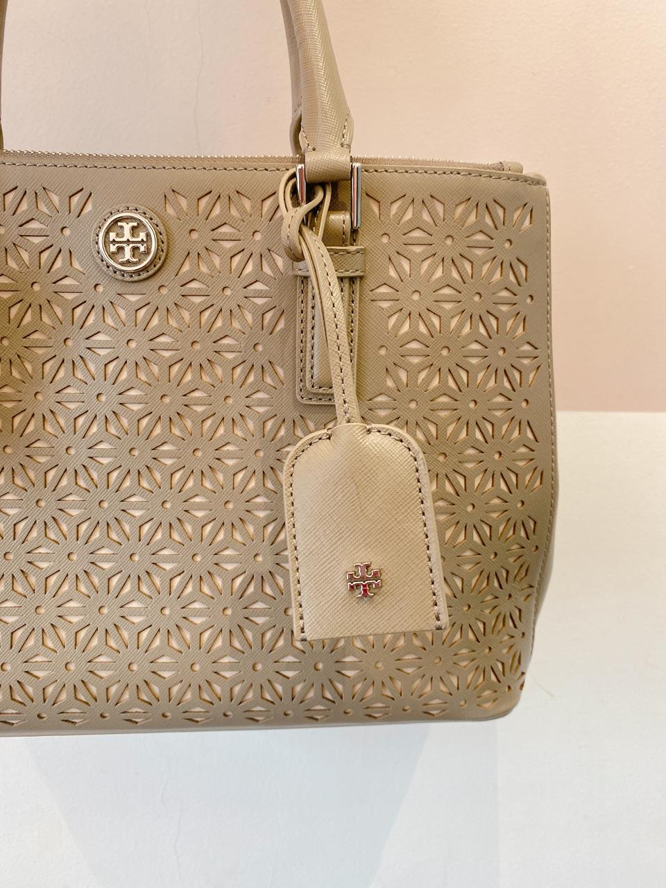 Bolsa couro cinza Tory Burch