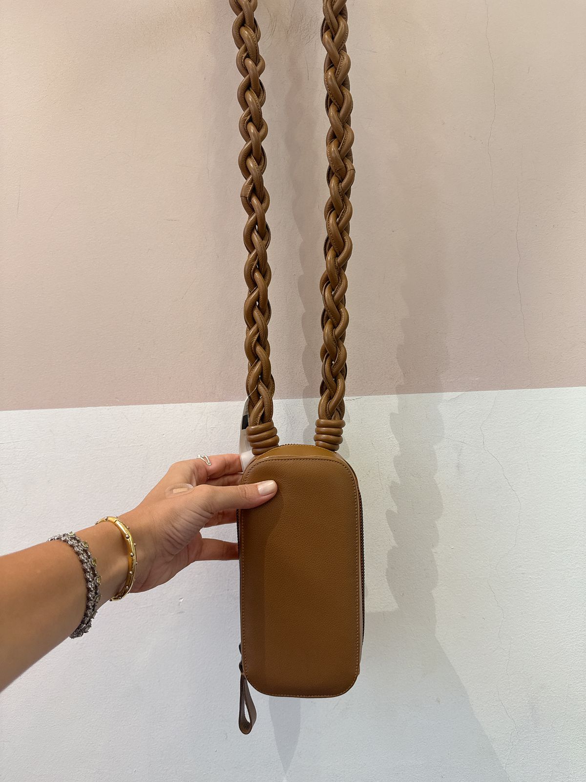 Bolsa tiracolo couro alça Soleah