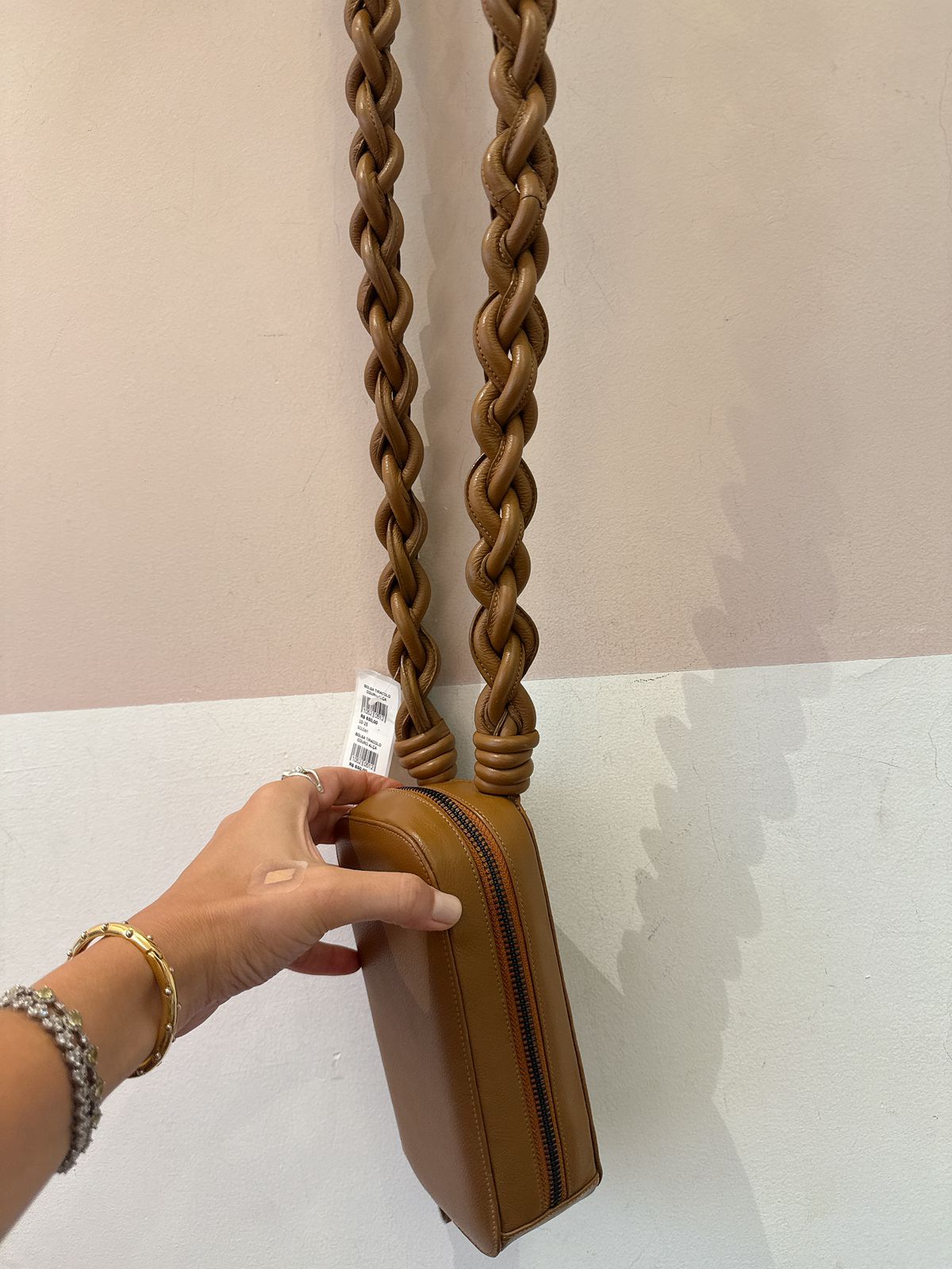 Bolsa tiracolo couro alça Soleah