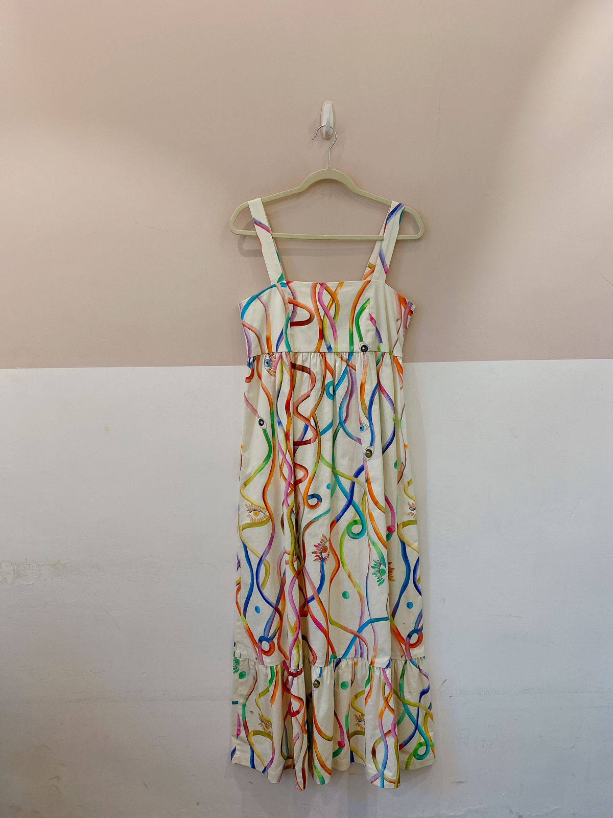 Vestido midi branco Fernanda Di Biase M