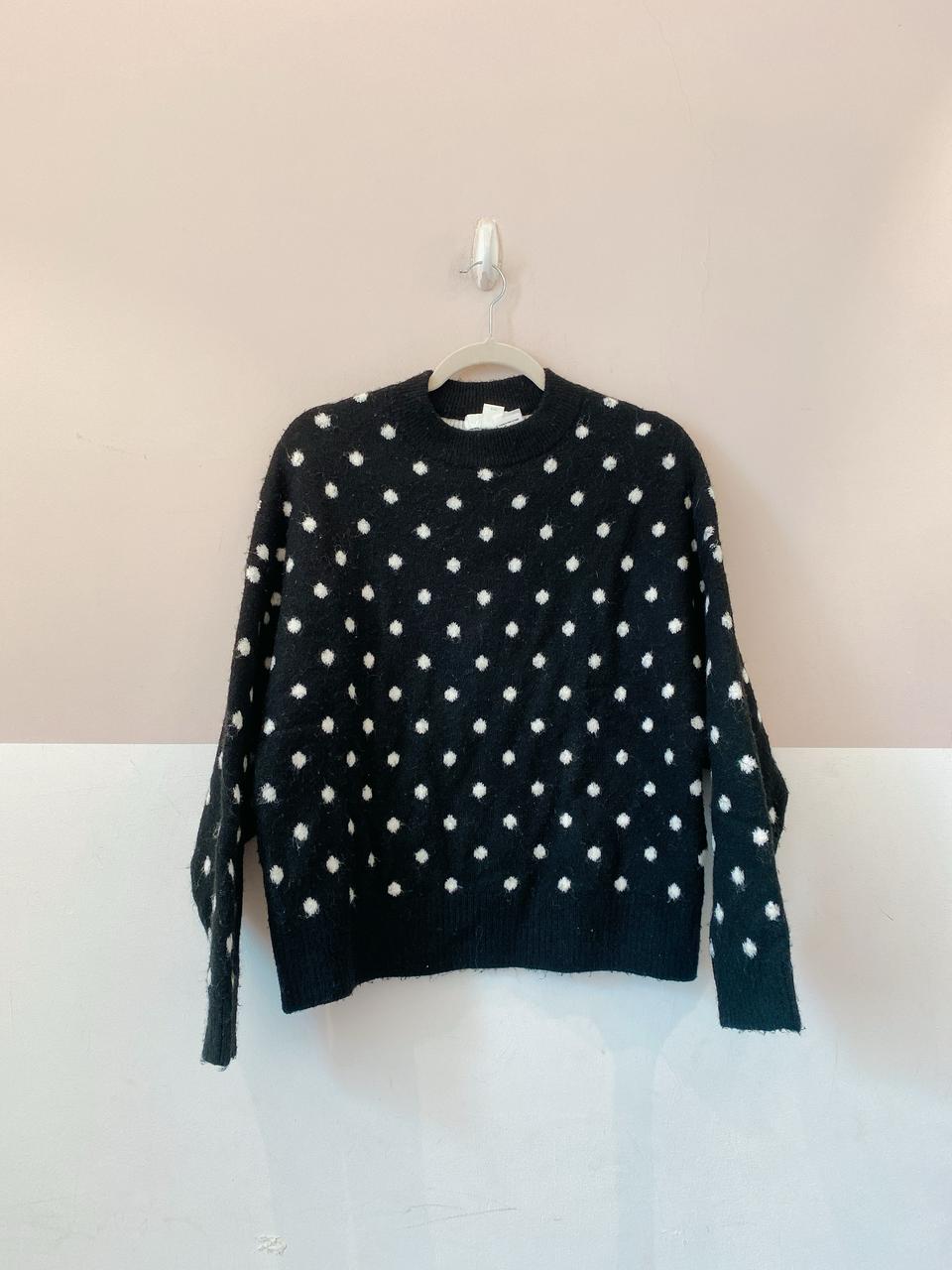Casaco preto poás H&M M