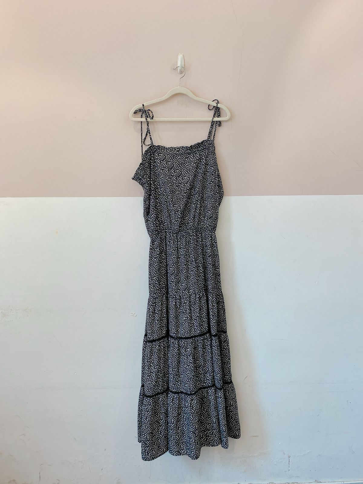 Vestido longo p&b recortes Toujours G